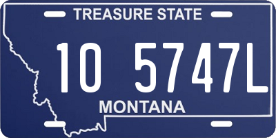 MT license plate 105747L