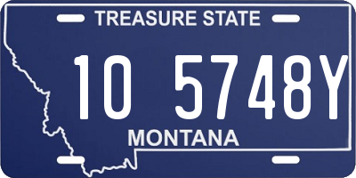 MT license plate 105748Y