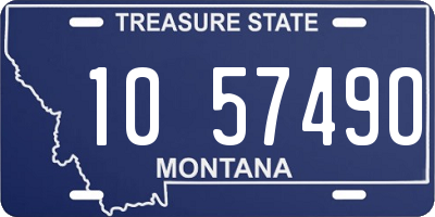 MT license plate 105749O