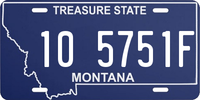 MT license plate 105751F