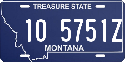 MT license plate 105751Z