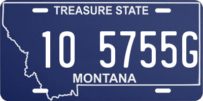 MT license plate 105755G