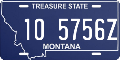 MT license plate 105756Z