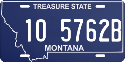 MT license plate 105762B