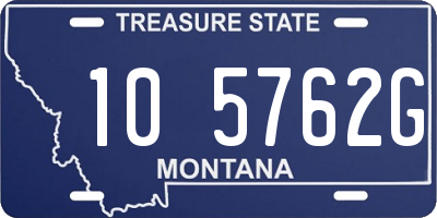 MT license plate 105762G