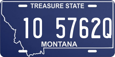 MT license plate 105762Q