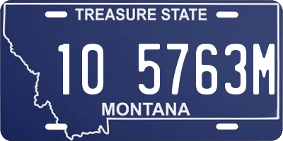 MT license plate 105763M