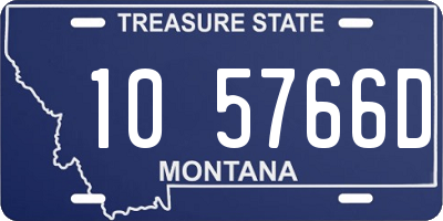 MT license plate 105766D