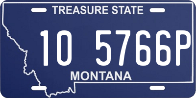 MT license plate 105766P