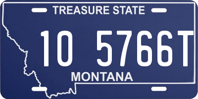 MT license plate 105766T