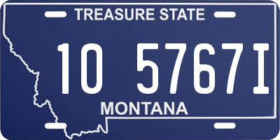 MT license plate 105767I