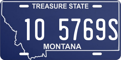 MT license plate 105769S