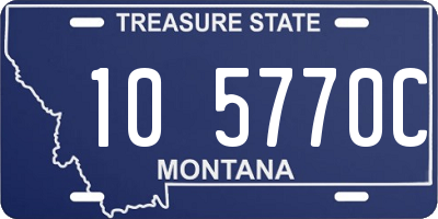 MT license plate 105770C