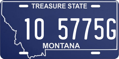 MT license plate 105775G