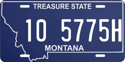 MT license plate 105775H