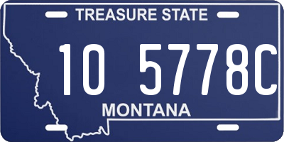 MT license plate 105778C