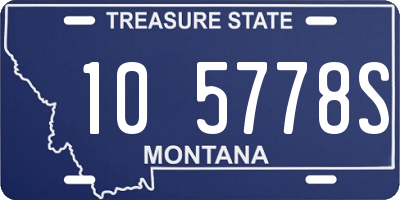 MT license plate 105778S