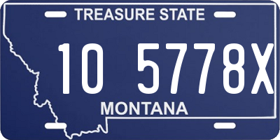 MT license plate 105778X