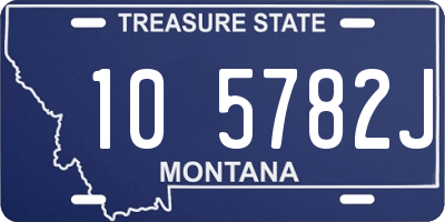 MT license plate 105782J