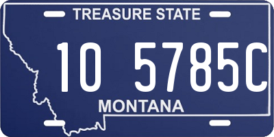 MT license plate 105785C