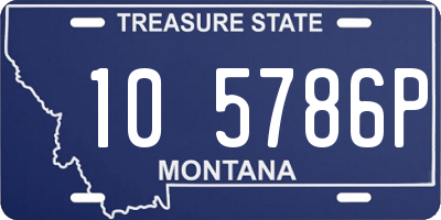 MT license plate 105786P