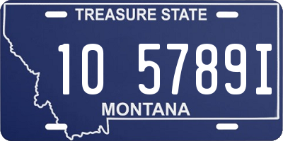 MT license plate 105789I