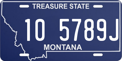 MT license plate 105789J