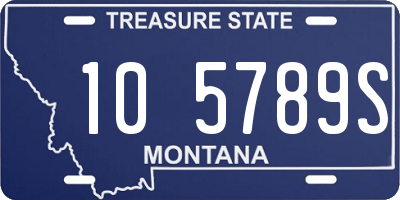 MT license plate 105789S