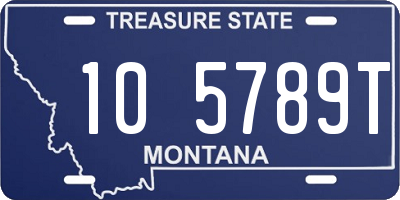 MT license plate 105789T