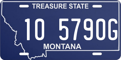 MT license plate 105790G