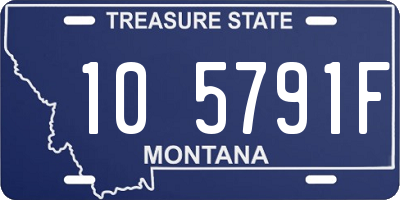 MT license plate 105791F