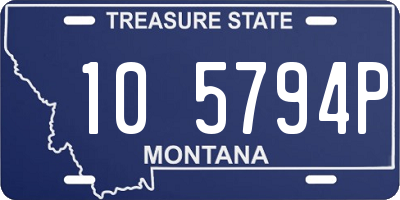 MT license plate 105794P