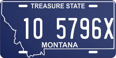 MT license plate 105796X