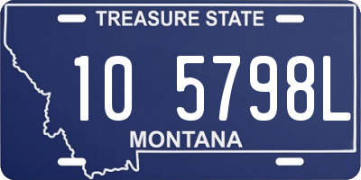 MT license plate 105798L