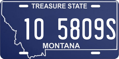 MT license plate 105809S