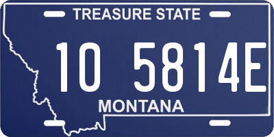 MT license plate 105814E