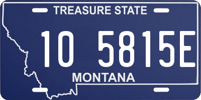 MT license plate 105815E