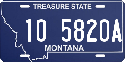 MT license plate 105820A