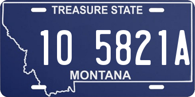 MT license plate 105821A