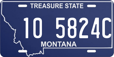 MT license plate 105824C