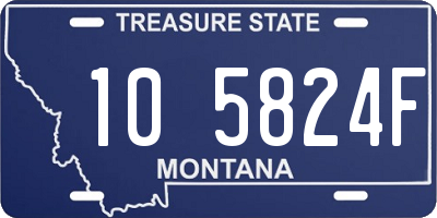 MT license plate 105824F