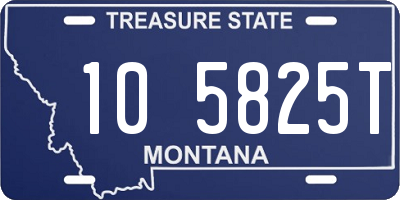 MT license plate 105825T