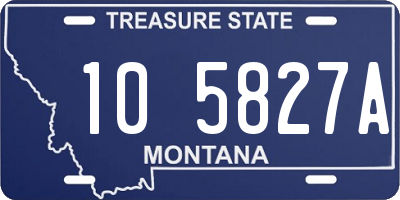 MT license plate 105827A