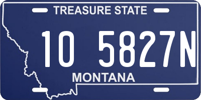 MT license plate 105827N