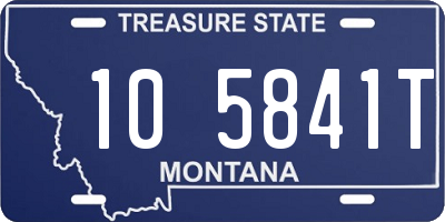 MT license plate 105841T