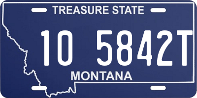 MT license plate 105842T