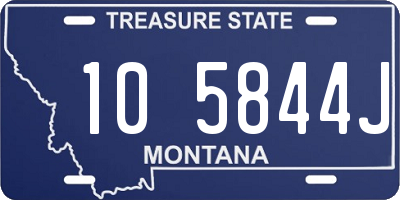 MT license plate 105844J