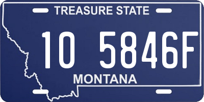 MT license plate 105846F