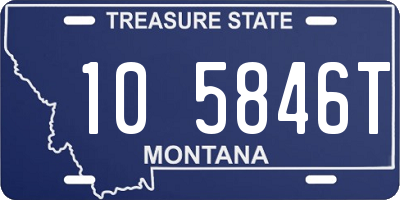 MT license plate 105846T