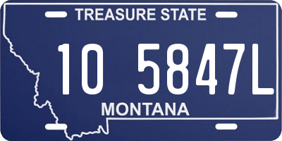 MT license plate 105847L